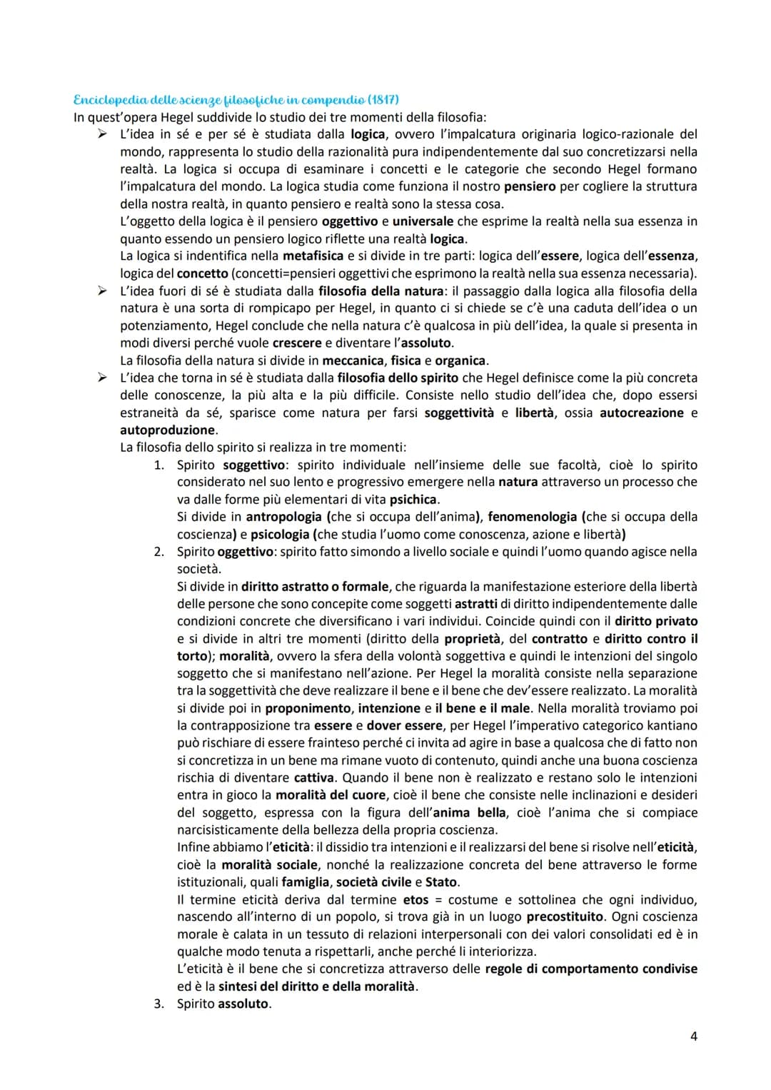Hegel
Hegel è il primo filosofo che si colloca nella corrente filosofico-letteraria del romanticismo, in cui nasce il
concetto di idealismo,