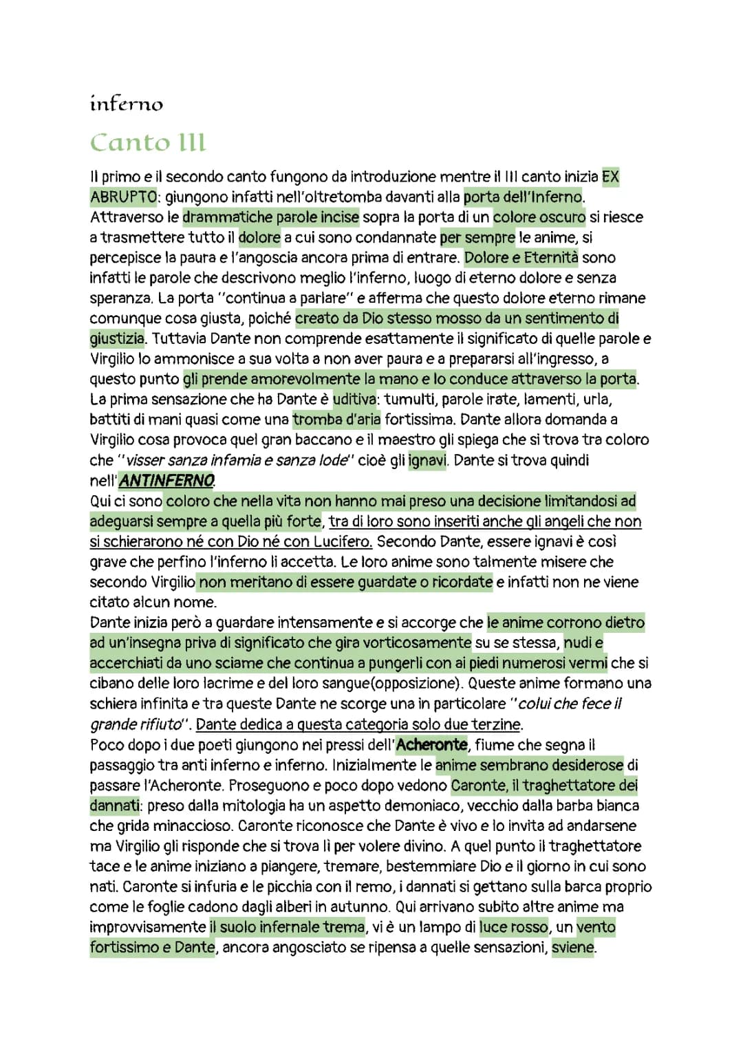 CANTO TERZO DIVINA COMMEDIA INFERNO
