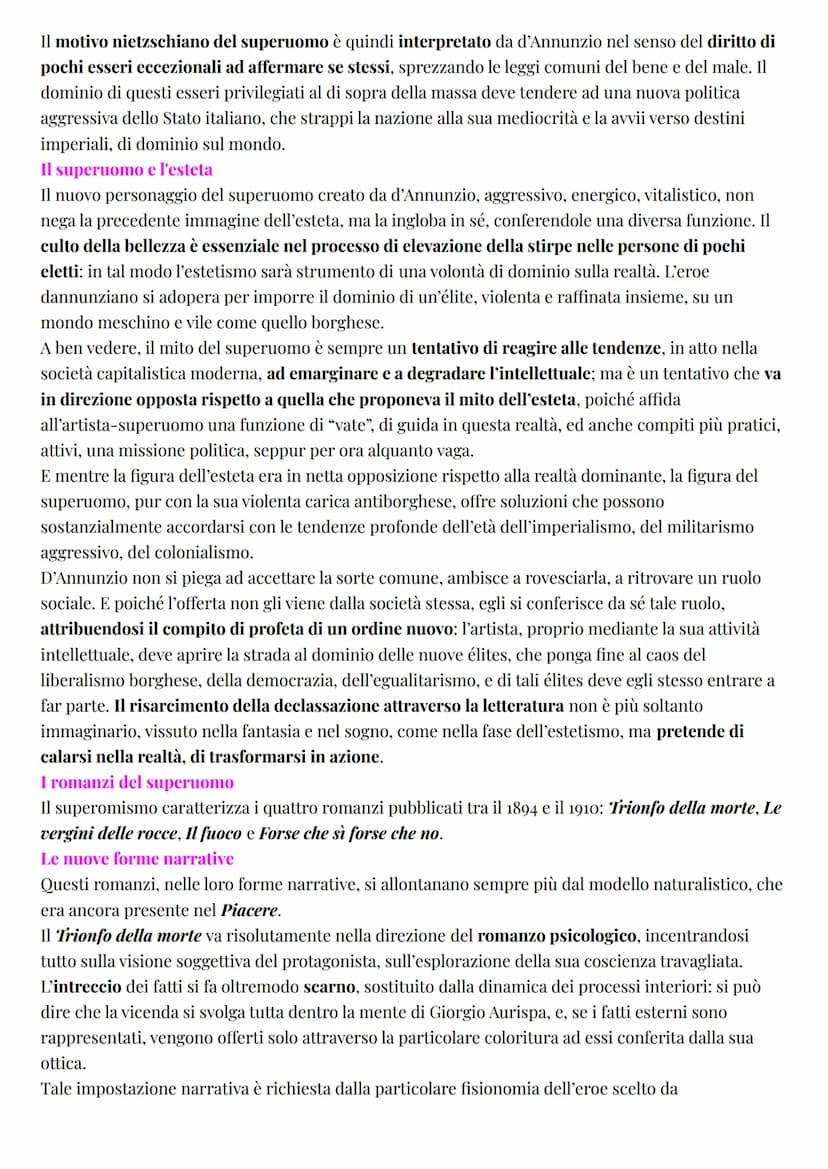 Italiano
Gabriele d'Annunzio
LA VITA
L'esteta
La vita di d'Annunzio può essere considerata una delle sue opere più interessanti:
secondo i p