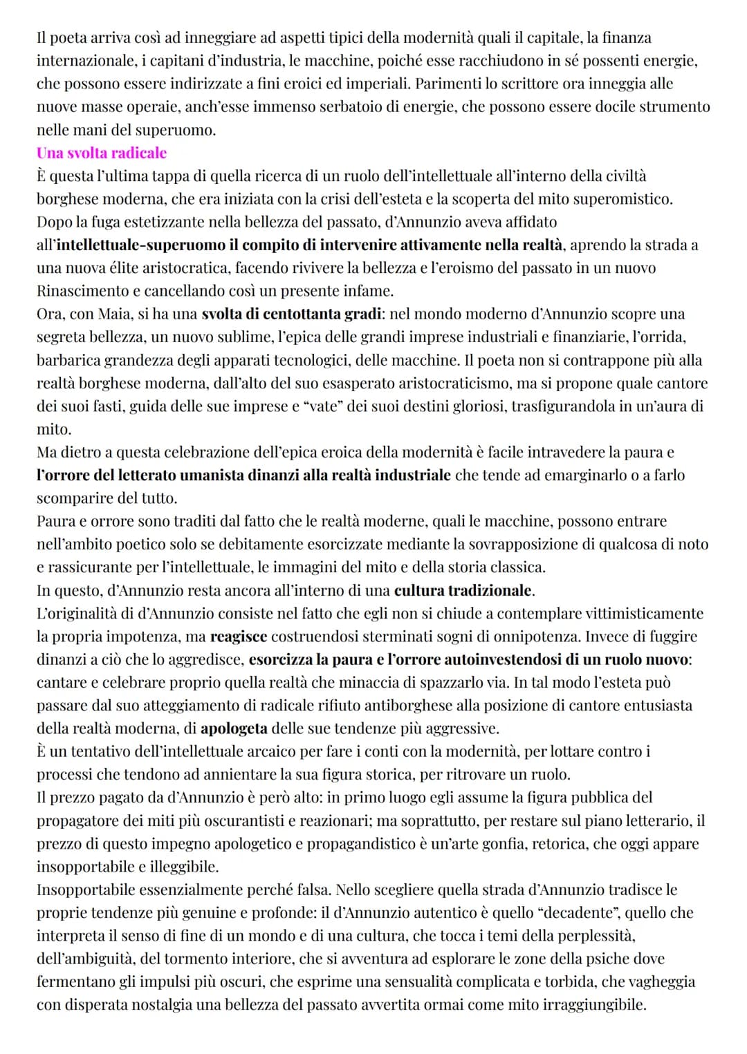 Italiano
Gabriele d'Annunzio
LA VITA
L'esteta
La vita di d'Annunzio può essere considerata una delle sue opere più interessanti:
secondo i p