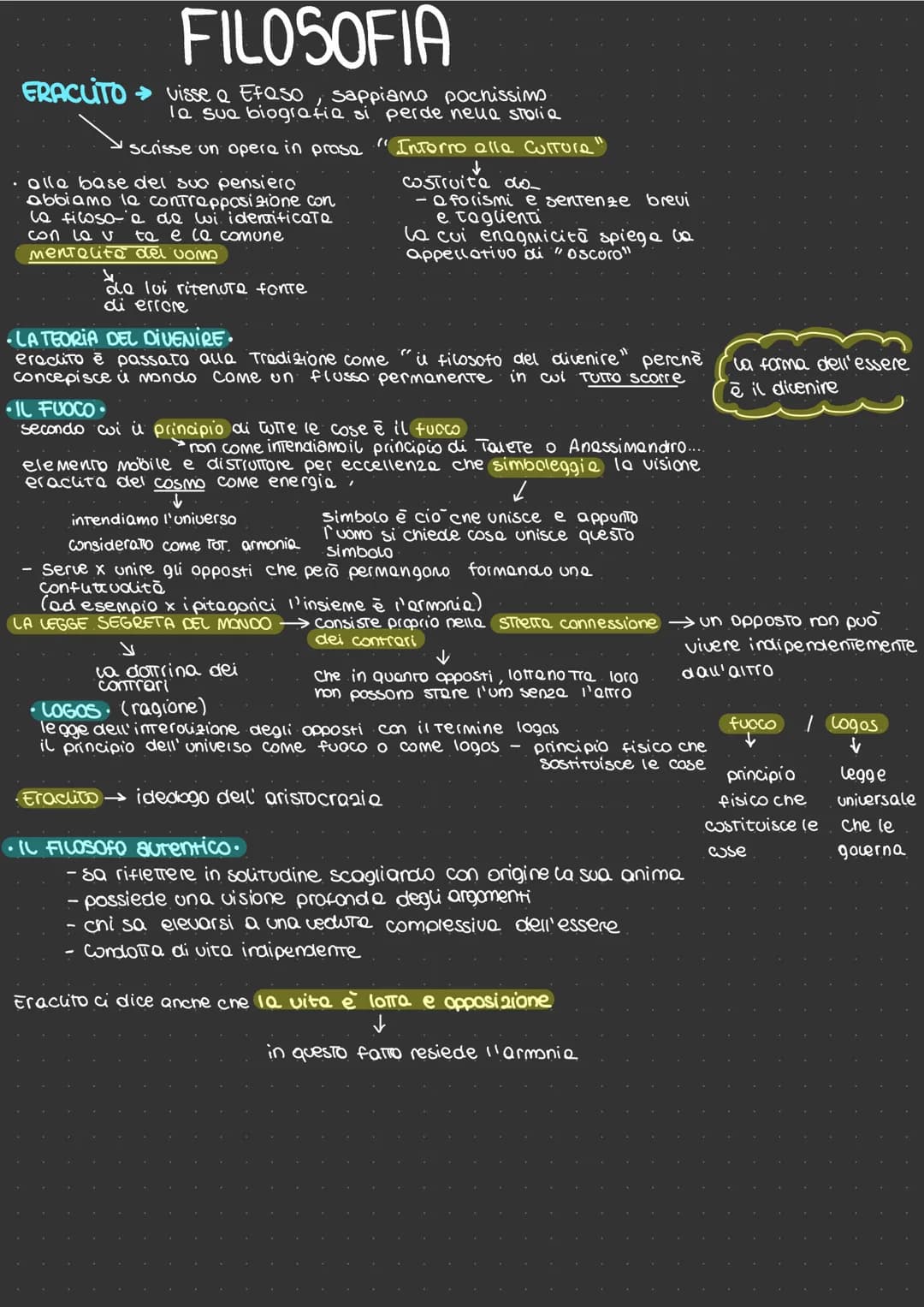 FILOSOFIA
FRACUITO → visse a Efaso sappiamo pochissims.
la sua biografie si perde nella stolia
scrisse un opera in prose "" Intorno alla Cul
