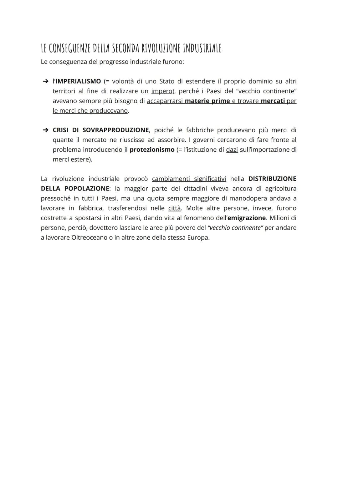 SECONDA RIVOLUZIONE INDUSTRIALE (FINE 800 - INIZIO 900)
INNOVAZIONE, TECNOLOGIA E INDUSTRIA
Nella seconda metà dell'Ottocento in Europa e in