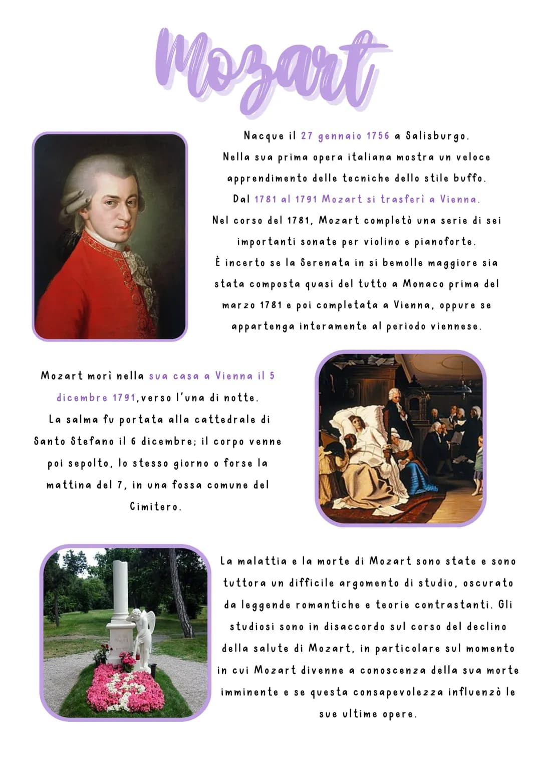 Mozart
Nacque il 27 gennaio 1756 a Salisburgo.
Nella sua prima opera italiana mostra un veloce
apprendimento delle tecniche dello stile buff