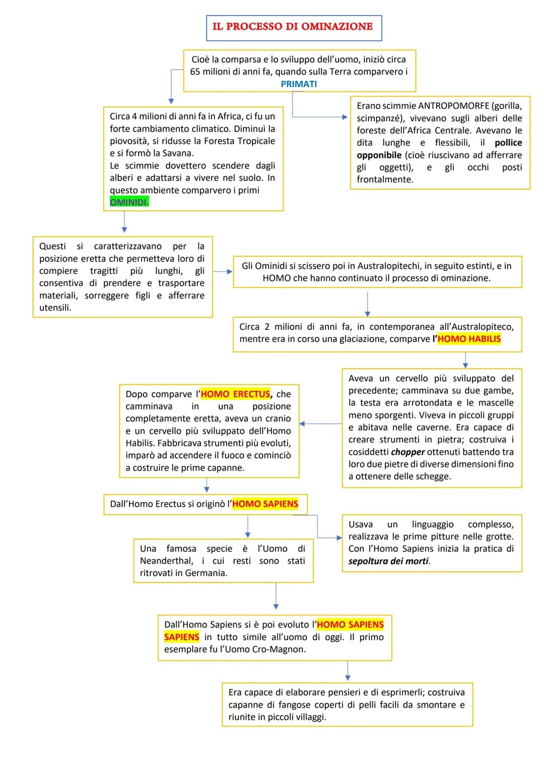 Il processo di ominazione