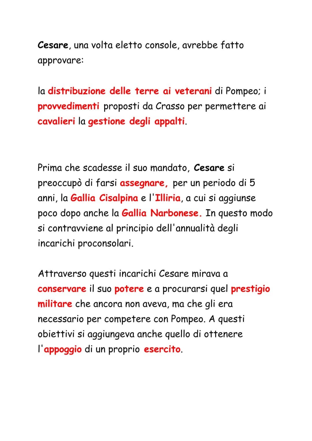 Il primo triumvirato
Nel 60 a.C. a Roma dominavano tre figure
estremamente influenti:
quella di Giulio Cesare beniamino dei popolari;
quella