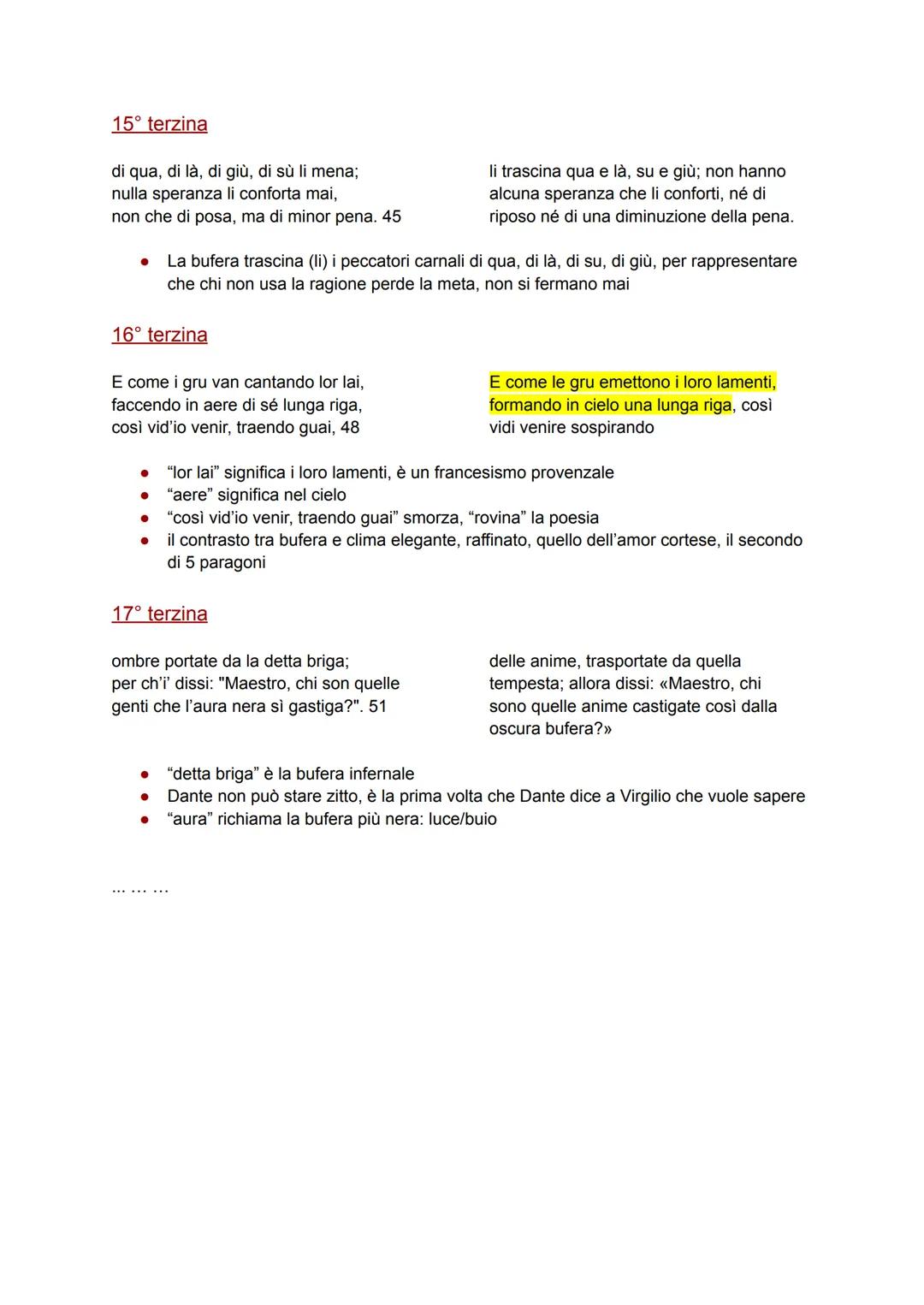 # CANTO V

Temi
- coinvolgimento emotivo di Dante
- amore sensuale tra Paolo e Francesca
- ruolo centrale della letteratura nella vicenda (!