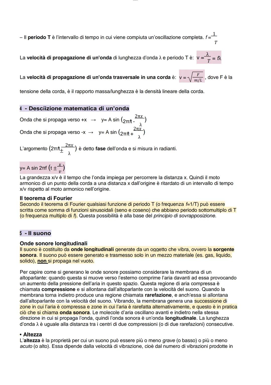 LE ONDE E IL SUONO
1 - L'oscillatoíe aímonico
Un oscillatore armonico è un oggetto di massa m che si muove sotto l'azione di una forza
elast