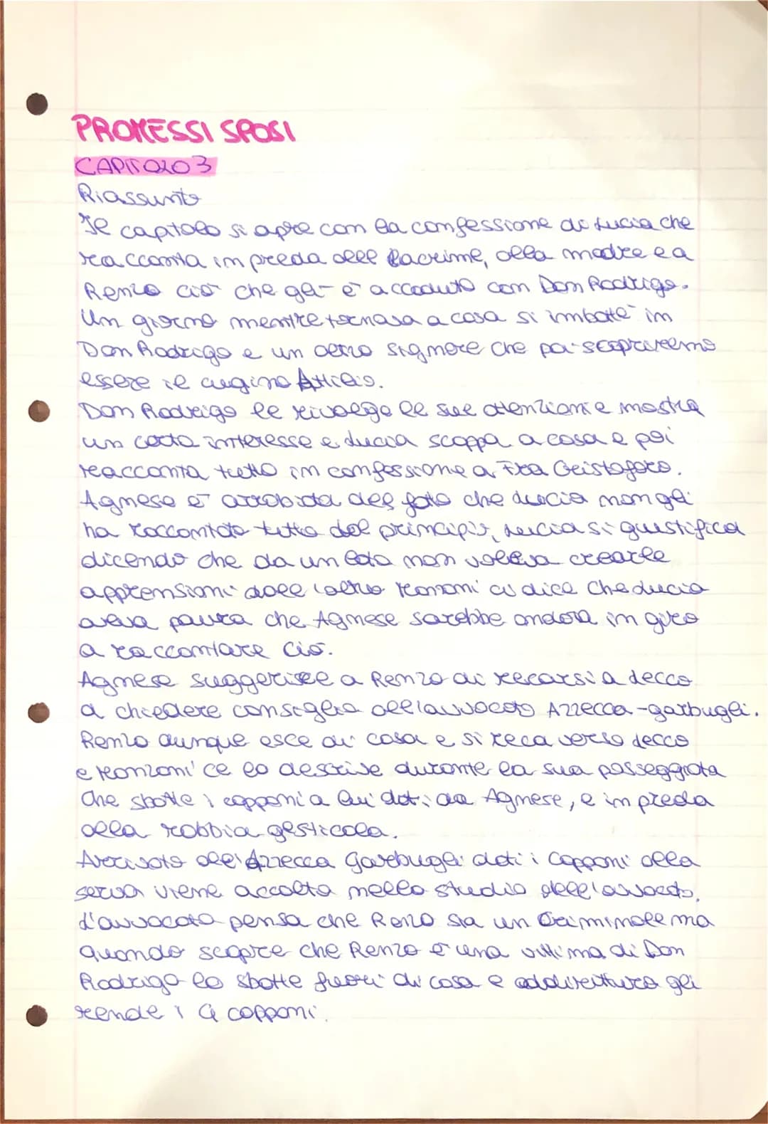 PROMESSI SPOSI
CAPITO203
Riassunte
Je capitolo si apre con la confessione di Lucia che
reacconta in preda dell Pacrime, alla madre e a
Renco