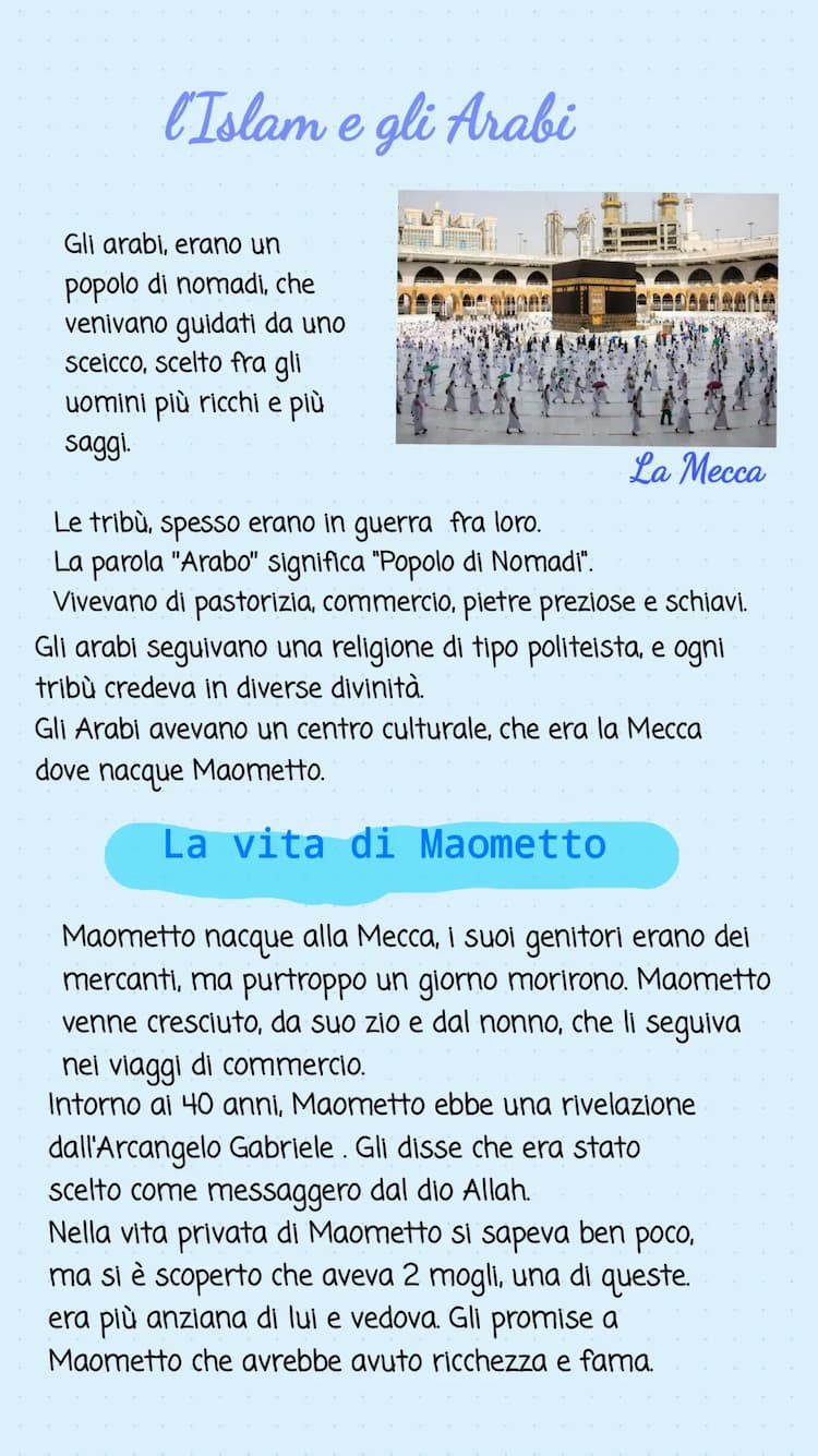 Know l'Islam e Gli Arabi per 1 medie thumbnail