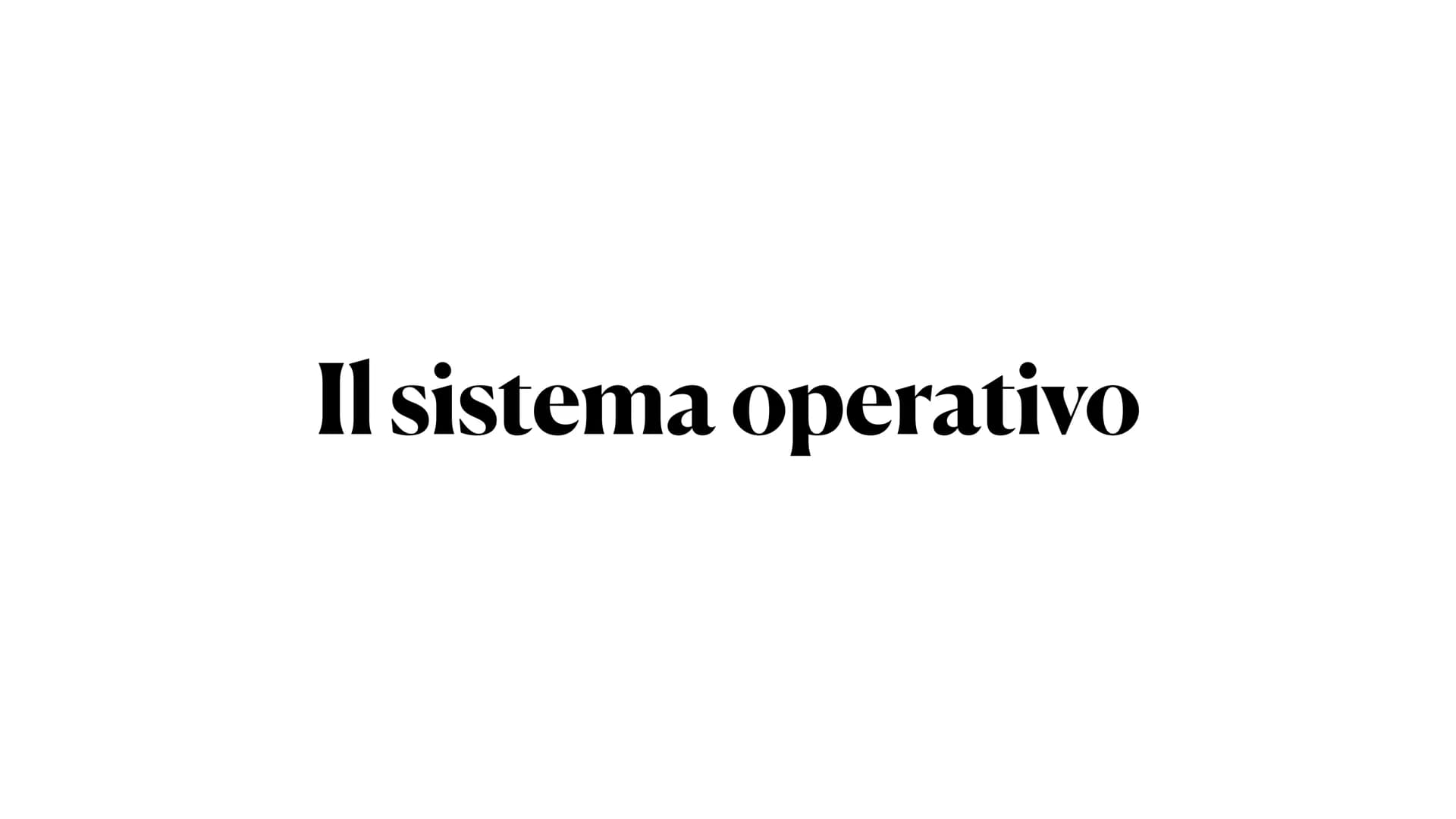 Il sistema operativo Che cos'è un sistema operativo?
In informatica, un sistema operativo è un
software di base adibito a gestire le risorse