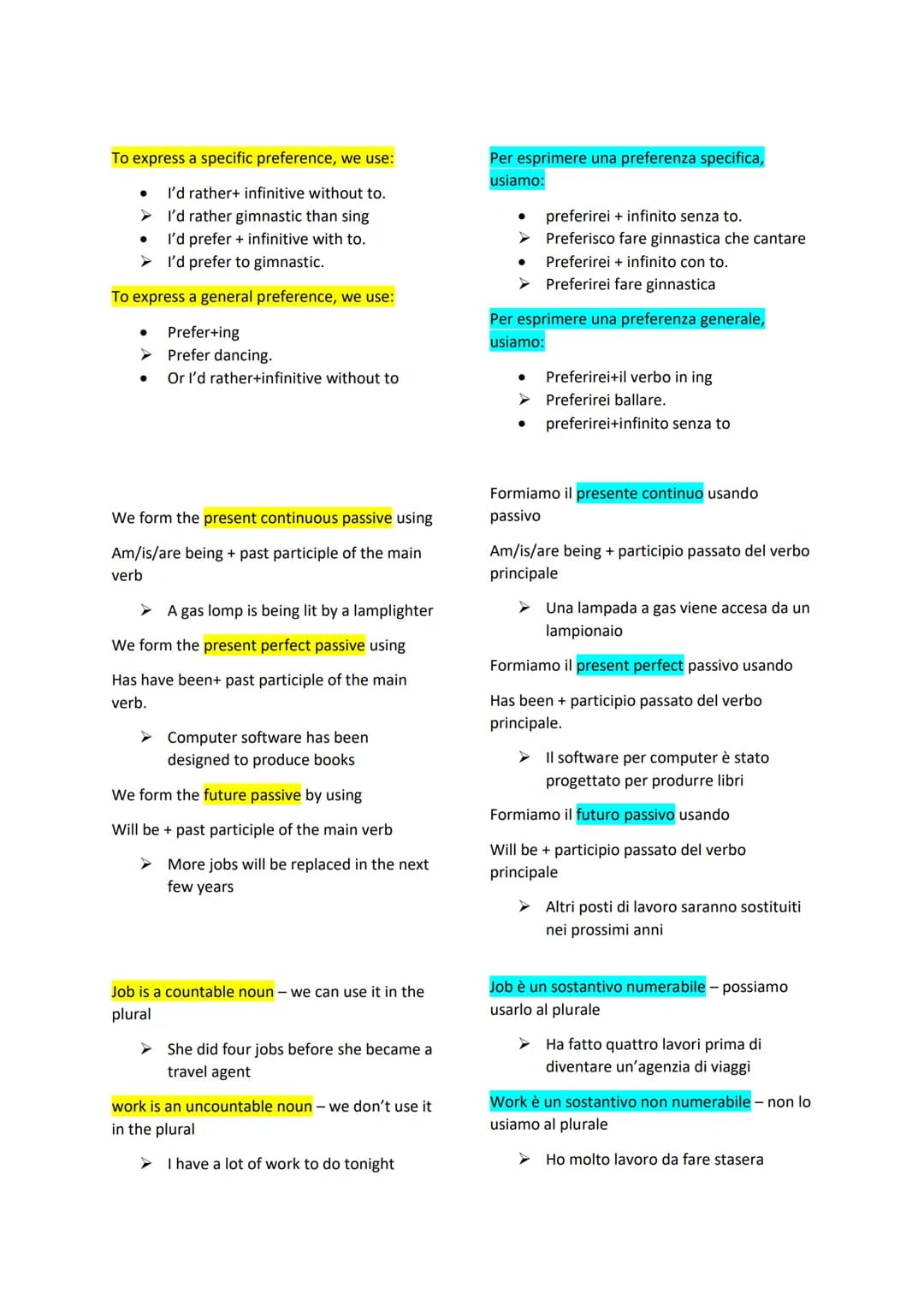 The passive: present simple and past simple
Present simple passive
Subject+am/is/are + past participle of the
main verb.
Past simple passive