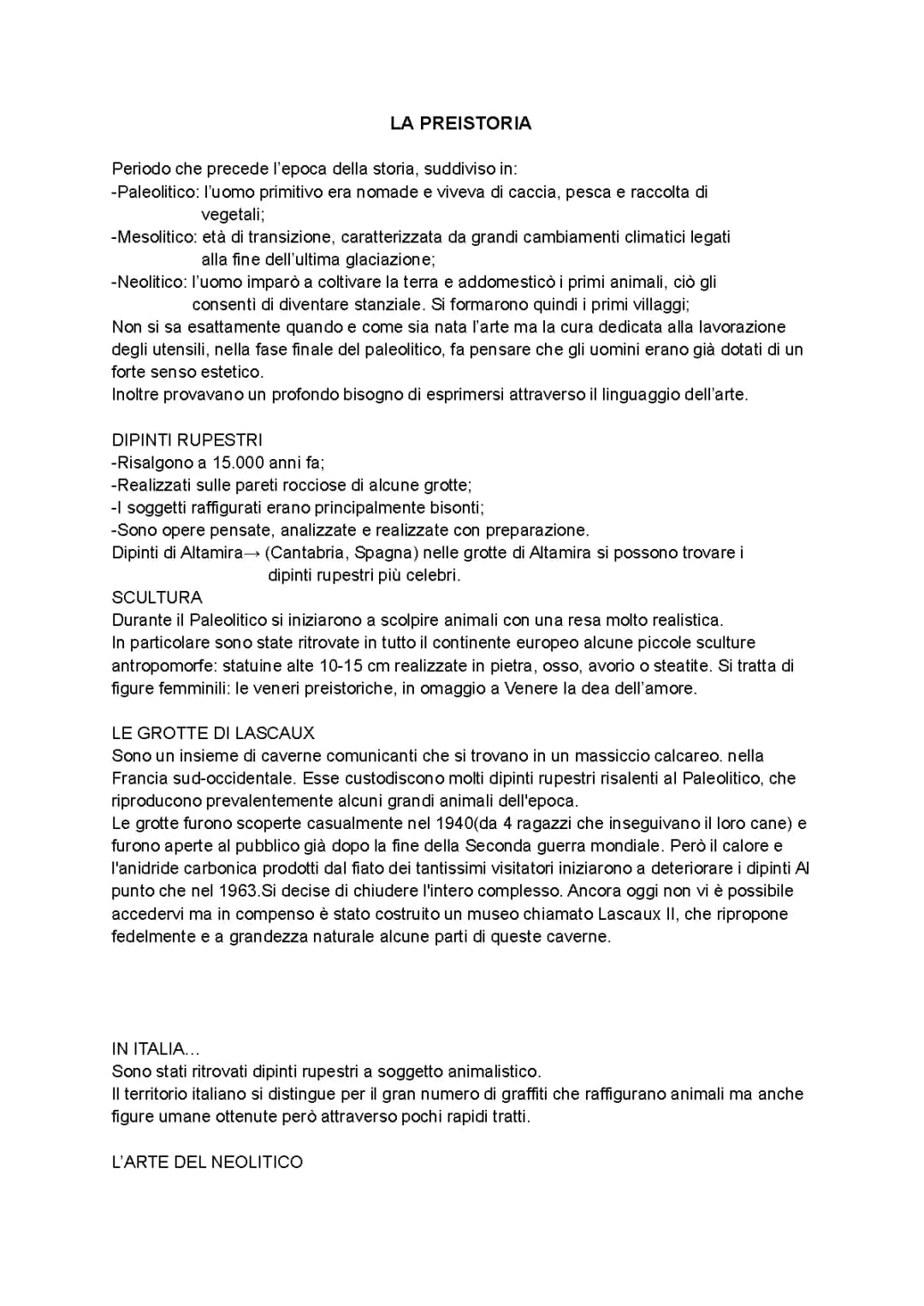 la preistoria 