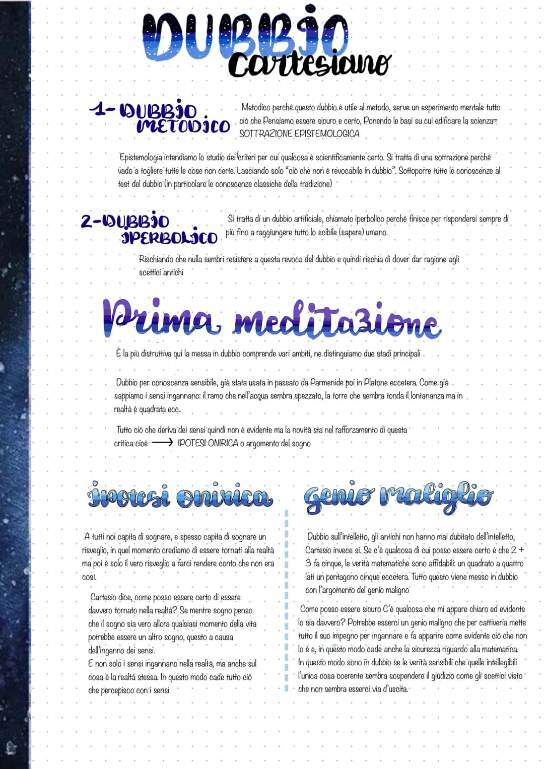 
<p>Con Cartesio abbiamo una nuova fondazione del sapere, diversa dalla tradizione dell'aristotelismo scolastico e dalla magia e dall' astro