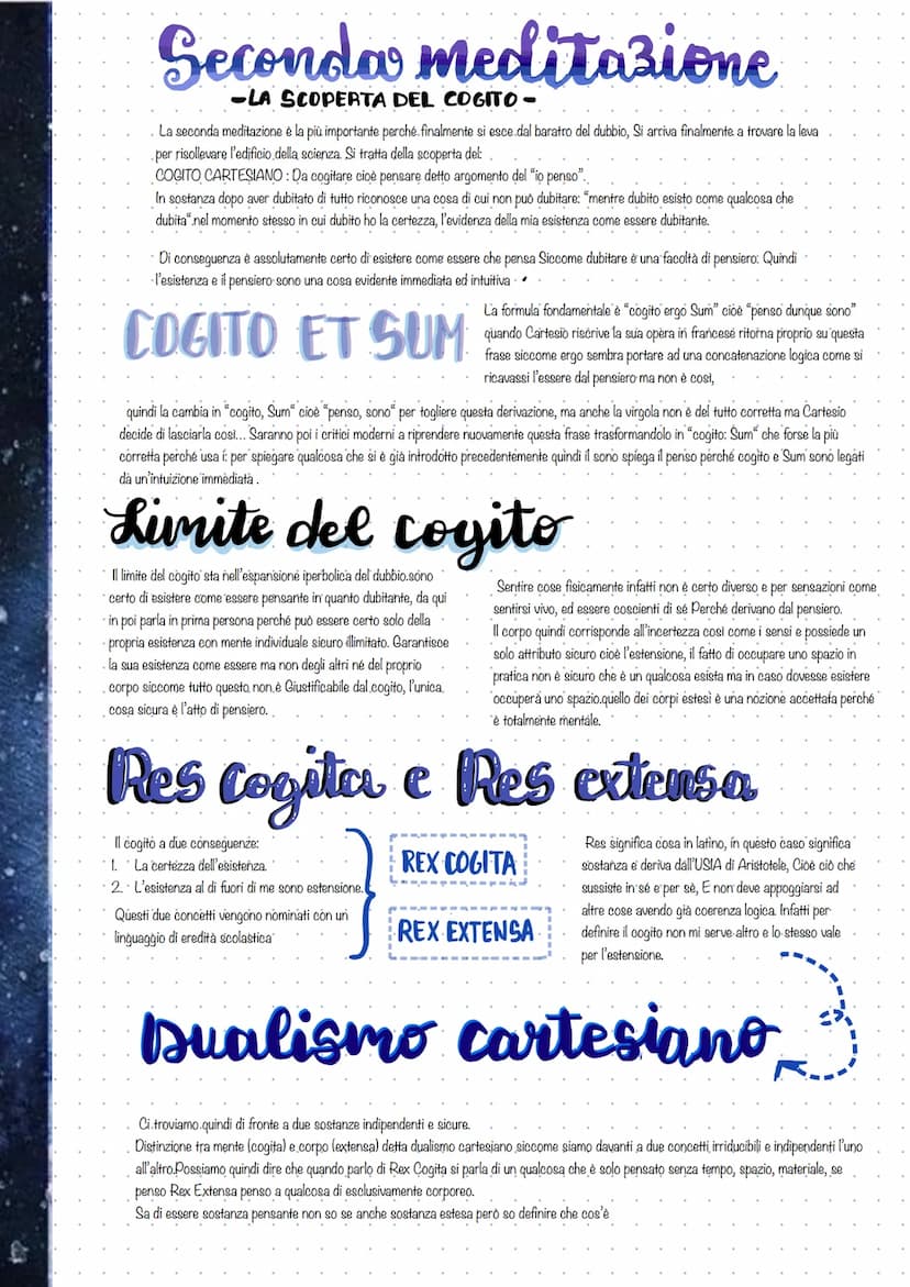 
<p>Con Cartesio abbiamo una nuova fondazione del sapere, diversa dalla tradizione dell'aristotelismo scolastico e dalla magia e dall' astro