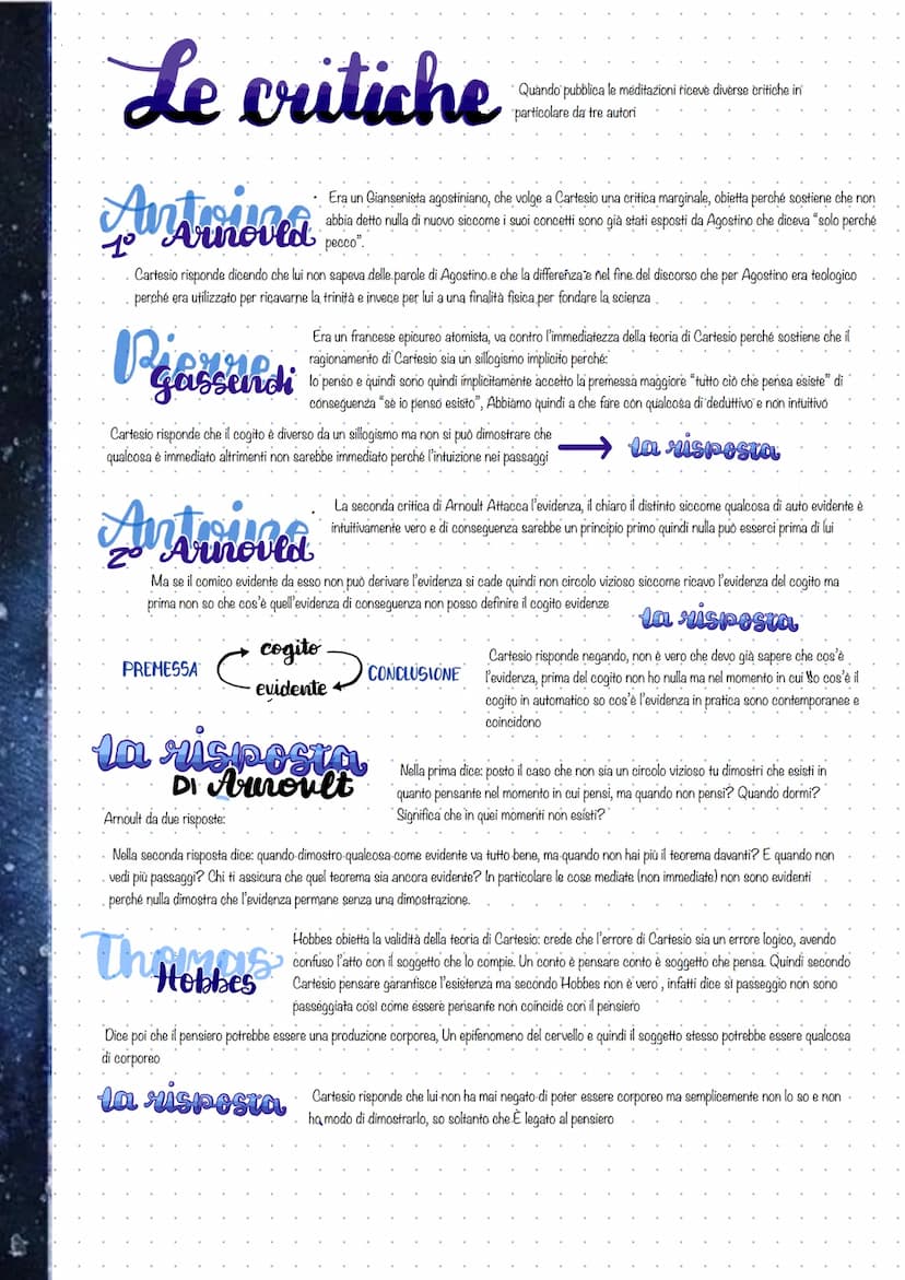 
<p>Con Cartesio abbiamo una nuova fondazione del sapere, diversa dalla tradizione dell'aristotelismo scolastico e dalla magia e dall' astro