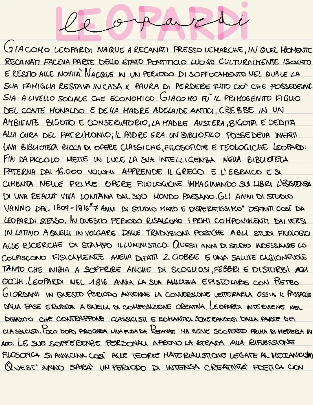 Giacomo Leopardi 