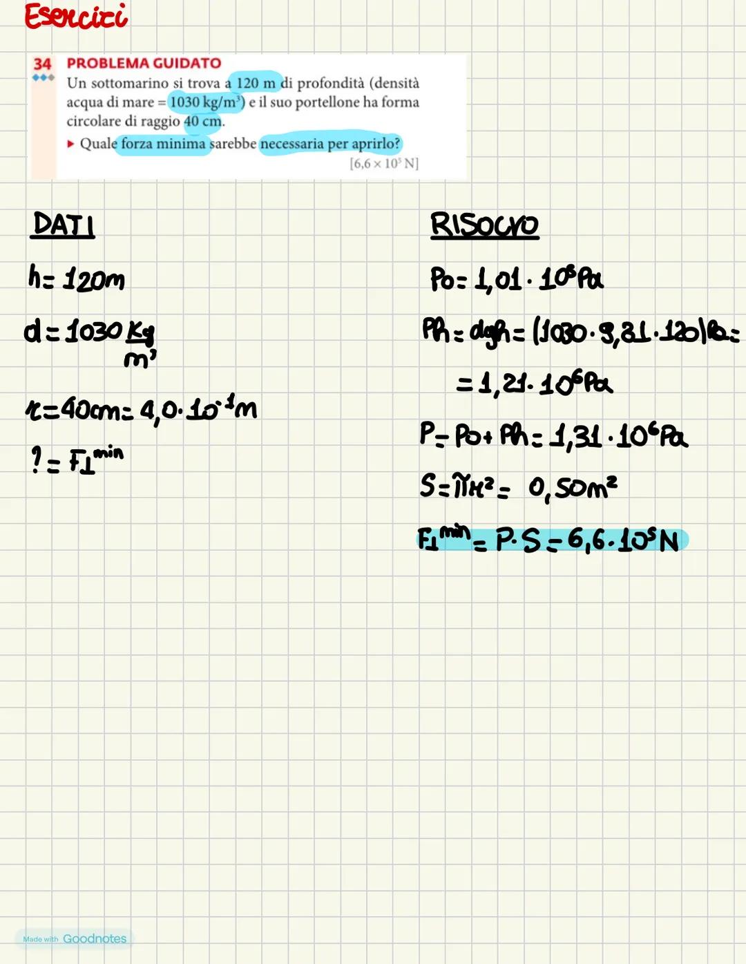 la pressione - P = √₁₂ [N₂ = Pa] -> unità di misuma
bar = 105 Pa
I CASO)
II CASO)
Fp
Made with Goodnotes
=> P=F
=> P=Fy =
ripasso
SOLIDI-for