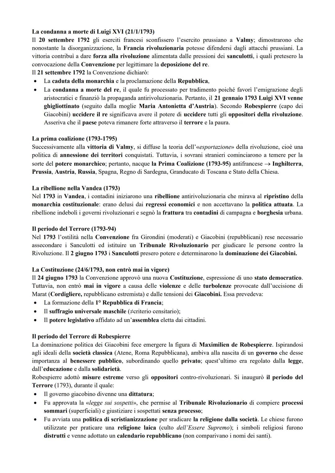 # La Rivoluzione Francese (1789-1799)
Nel corso della seconda metà del Settecento, le ideologie dell'Illuminismo proposero progetti di
trasf