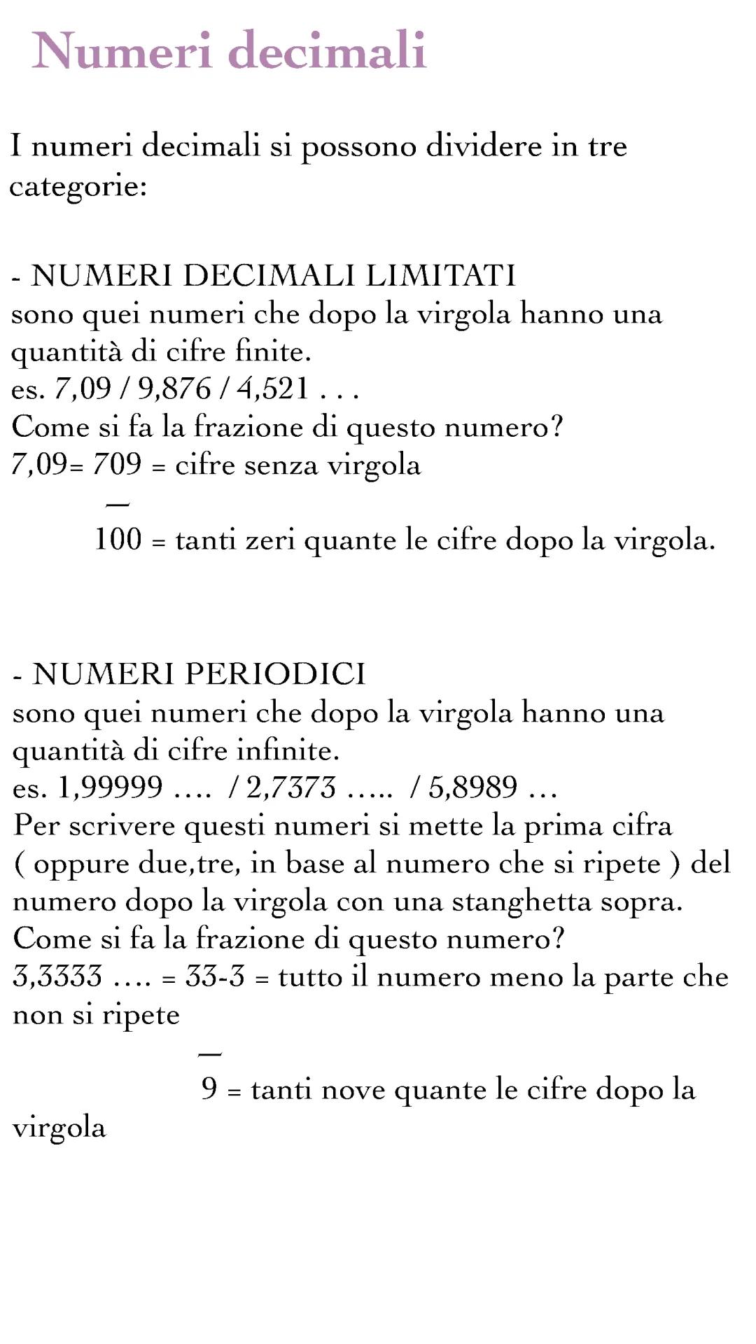 numeri decimali 
