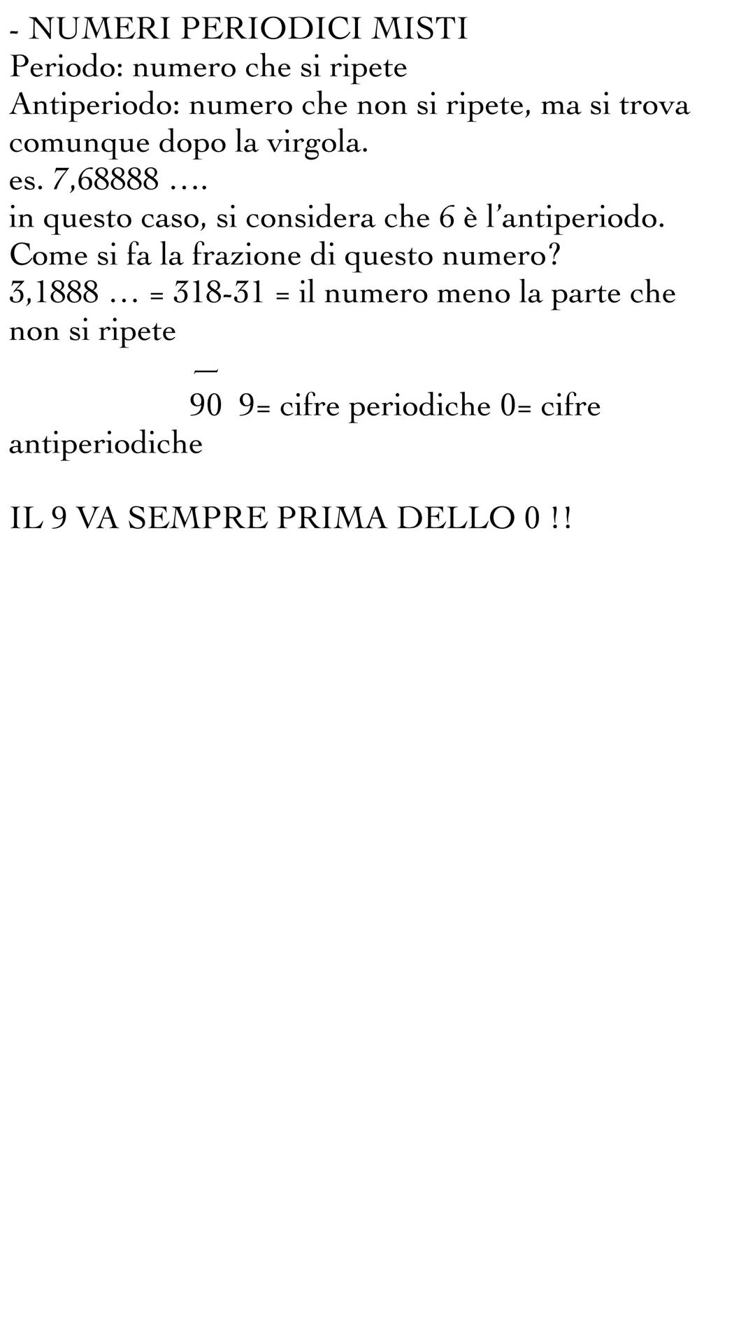 Numeri decimali
I numeri decimali si possono dividere in tre
categorie:
- NUMERI DECIMALI LIMITATI
sono quei numeri che dopo la virgola hann
