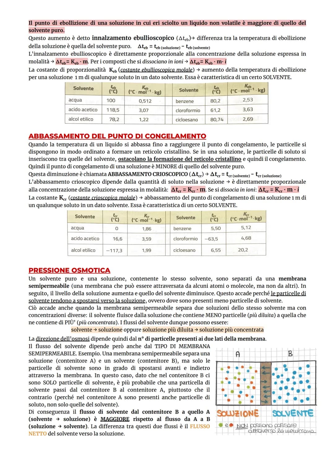 PROPRIETÀ' DELLE SOLUZIONI
ACQUA → SOLVENTE UNIVERSALE (essendo polare può sciogliere molte sostanze e, inoltre, tutti gli esseri
viventi vi