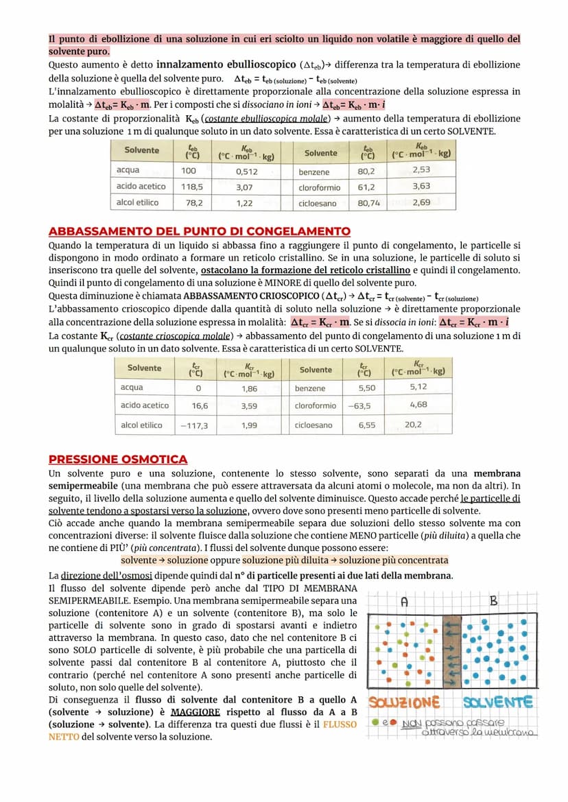 PROPRIETÀ' DELLE SOLUZIONI
ACQUA → SOLVENTE UNIVERSALE (essendo polare può sciogliere molte sostanze e, inoltre, tutti gli esseri
viventi vi