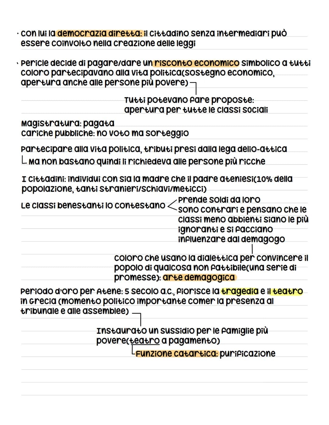 <h2 id="letdipericleschema">L'età di Pericle: schema</h2>
<p>Con le guerre persiane, i Greci diventano consapevoli della loro autorità e del