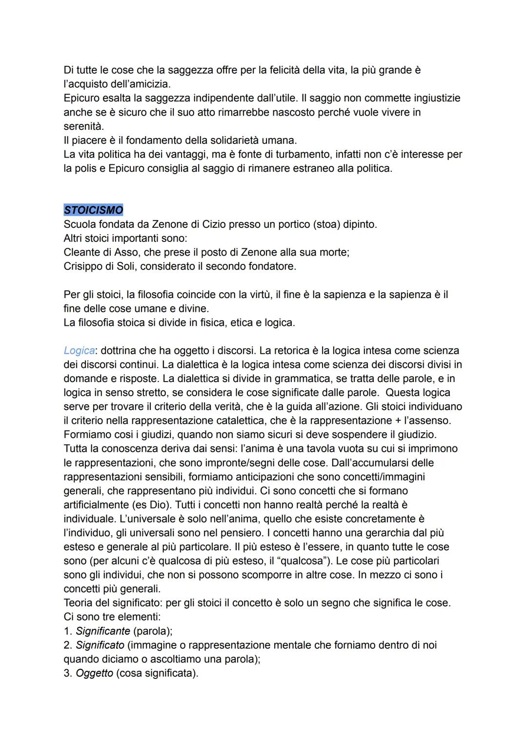 SCUOLE ELLENISTICHE
Età ellenistica
Periodo che inizia dopo la morte di Alessandro Magno. Civiltà universalistica: vede
una simbiosi tra cul