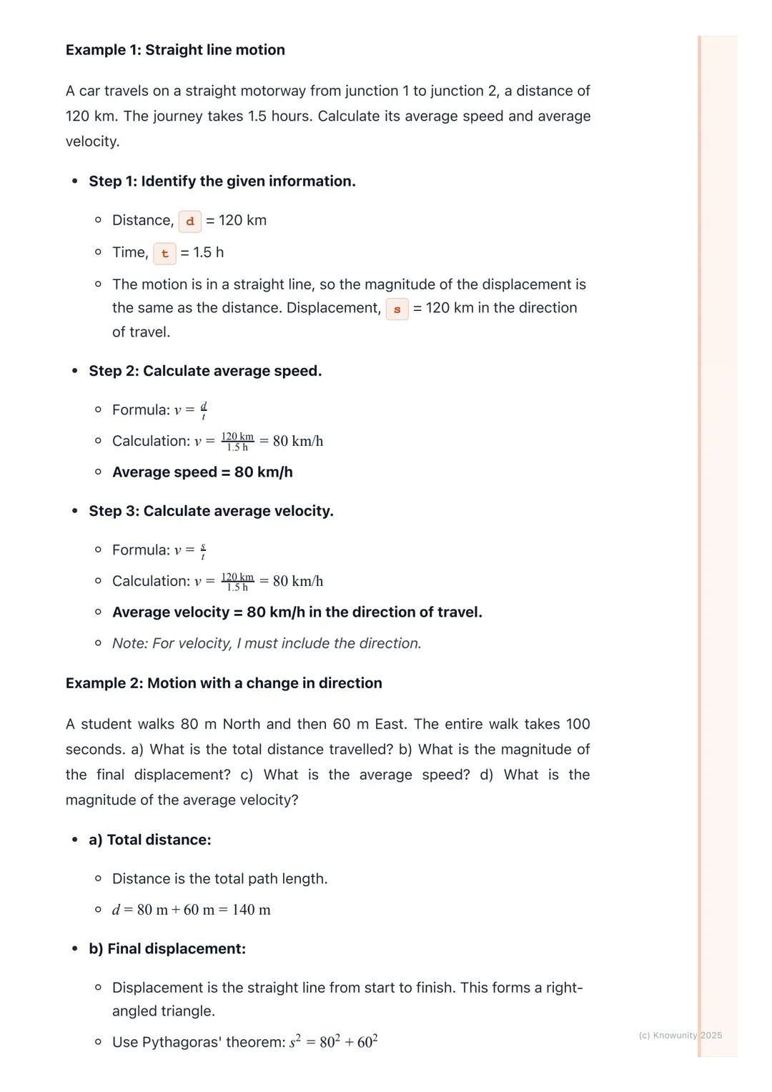 # Distance, Displacement, Speed and Velocity

Introduction to motion

This section is all about describing how things move. It's the foundat