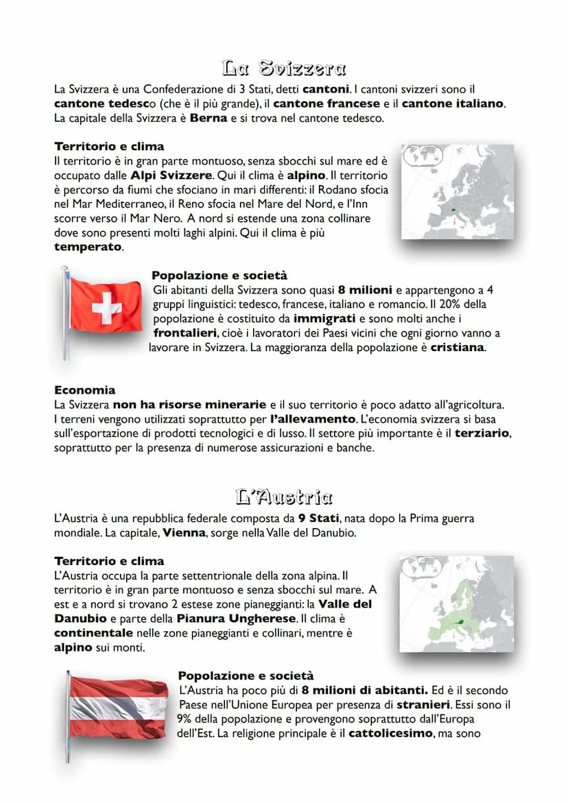 
<p><strong>La posizione geografica</strong><br />
La regione germanica si trova nell'Europa centrale ed è formata da 5 stati: Germania, Pae