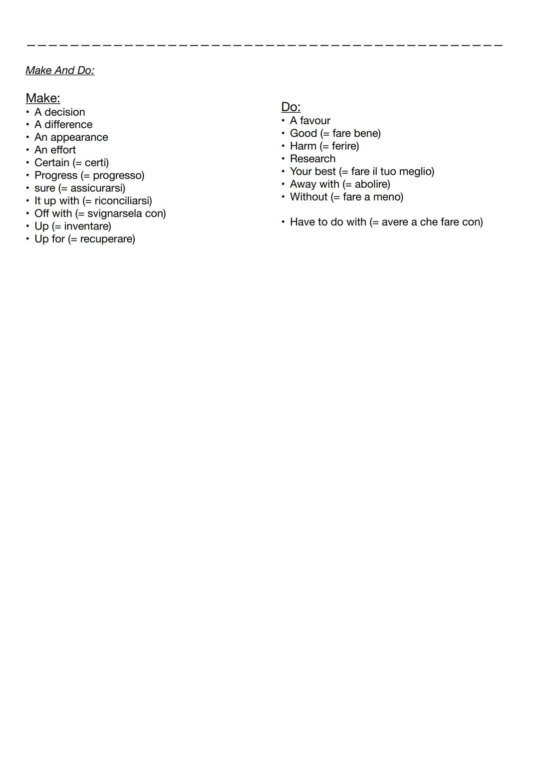 INGLESE - UNITA' 2

So And Such:

SO:
+ Adjective / Adverb
Es. Cloe was so late

+ Much (Singular) / Many (Plurals) / Little (Uncountable) /