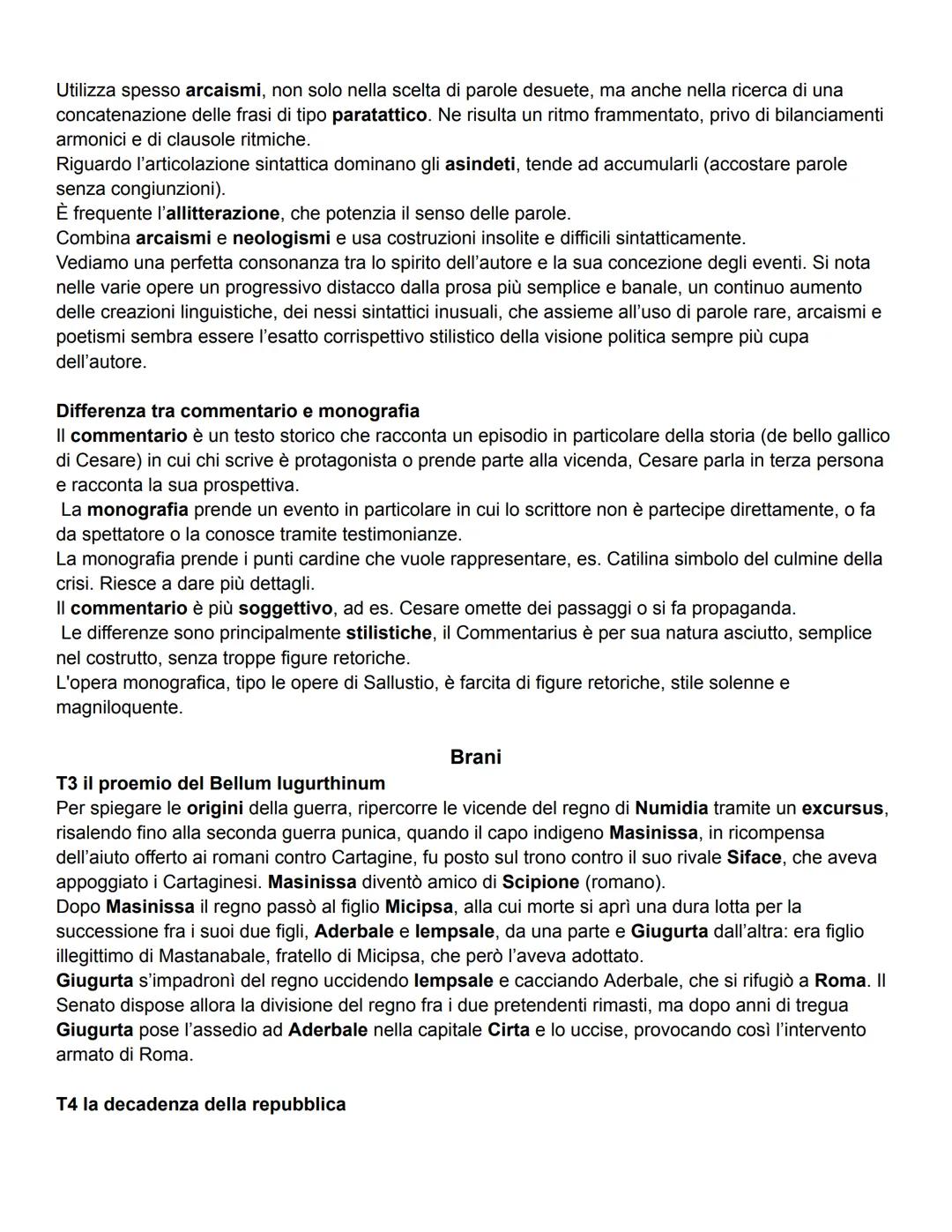 Sallustio
Contesto storico
Durante l'età di Cesare c'erano due partiti: gli optimates (senatori o coloro che apparteneva alle
classi alte, e