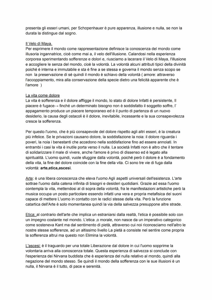 ARTHUR SCHOPENHAUER
Il mondo come volontà e rappresentazione: irrazionale
Egli presenta il proprio studio come una rivisitazione della filos