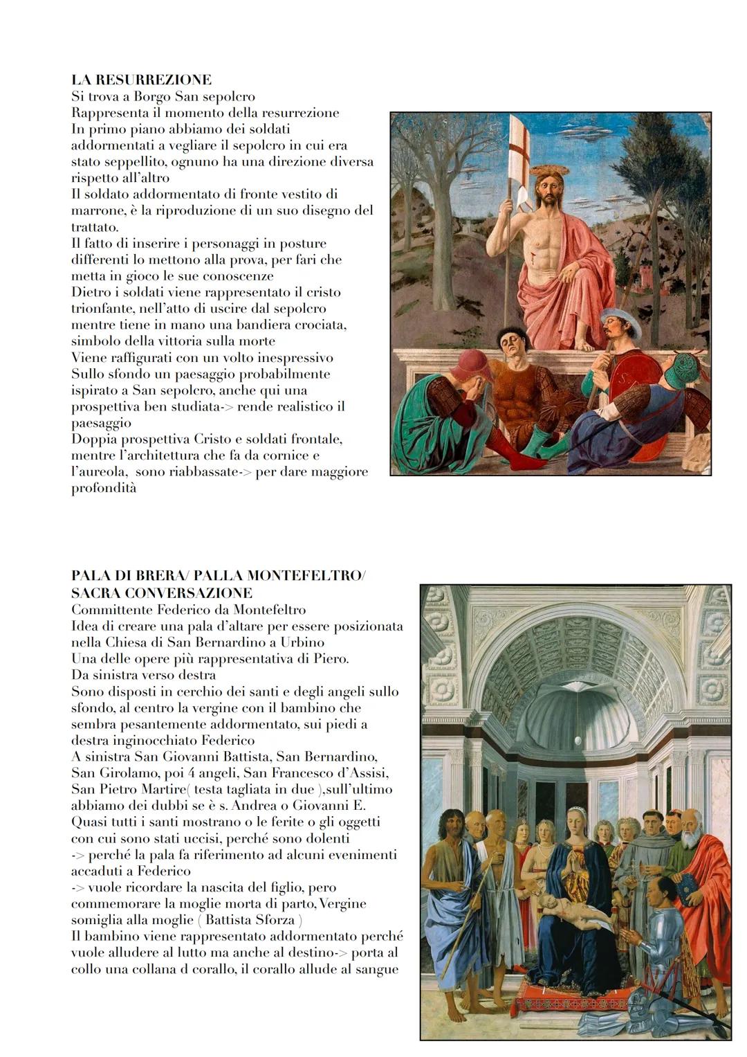 # PIERO DELLA FRANCESCA

È un pittore

Nasce in provincia di Arezzo-> dove avviene la sua prima formazione, quando si forma risente
l'influe