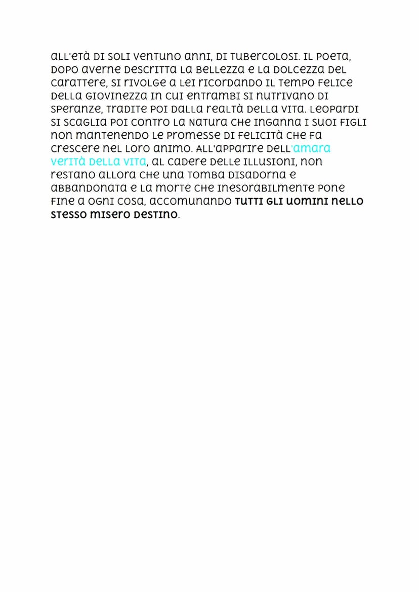 Giacomo Leopardi
GIACOMO LEOPARDI nacque a RecanATI, NELLE
Marche, nel 1798 Da una FAMIGLIA NOBILE.
Trascorse IL PERIODO Tra I DIECI e I
DIC
