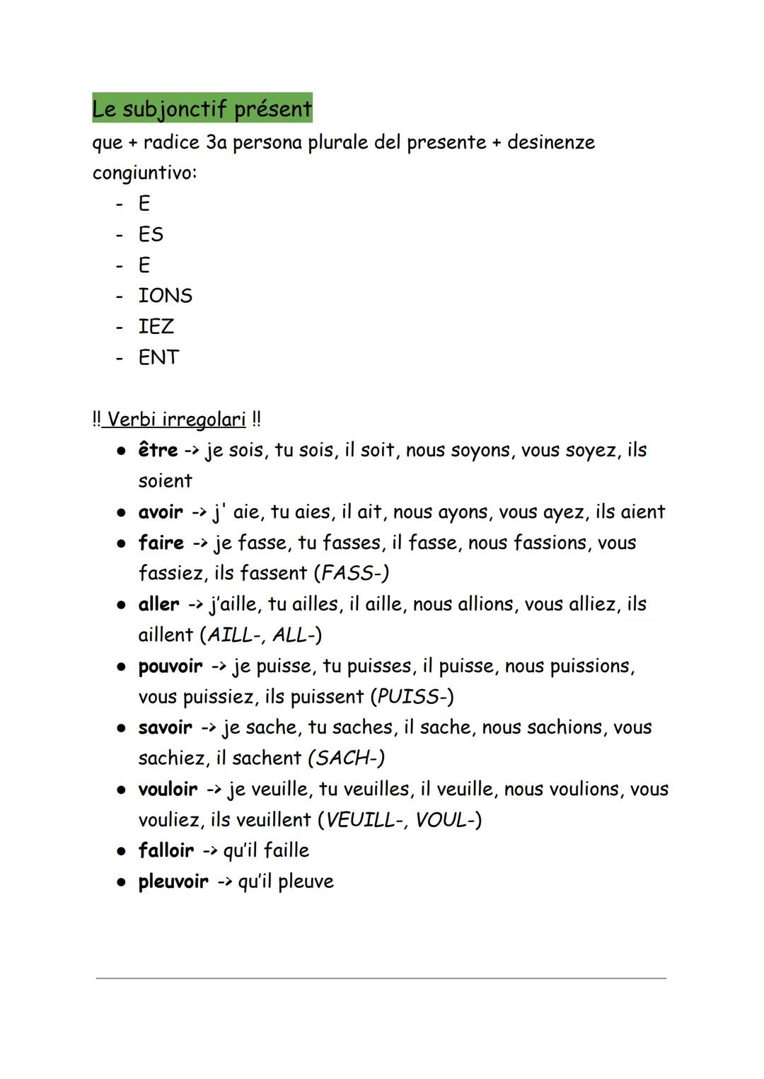 VERIFICA VERBI FRANCESE 29/09
Presente
1° gruppo (er)
. E
- ES
-
- E
-
ONS
EZ
ENT
2° gruppo (ir)
IS
IS
IT
AIS
AIS
AIT
- IONS
IEZ
AIENT
ISSON