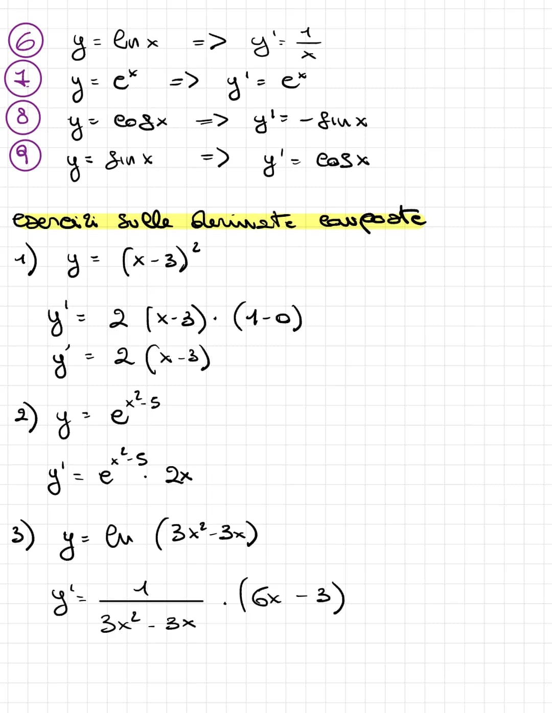 DERIVATE
·la derivata serve for determinare il coefficiente
angolare di uwe rells tangente al grafree
для
вi ше fun ficne и ше это рии бо д
