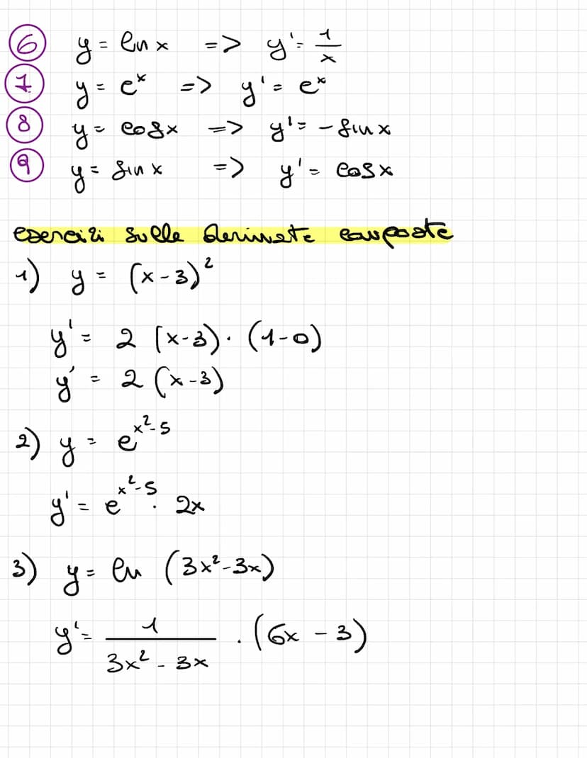 DERIVATE
·la derivata serve for determinare il coefficiente
angolare di uwe rells tangente al grafree
для
вi ше fun ficne и ше это рии бо д

