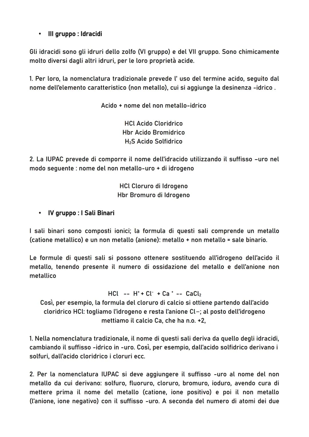 LE REGOLE PER LA NOMENCLATURA TRADIZIONALE E NOMENCLATURA IUPAC IN
CHIMICA ANALITICA E STRUMENTALE
●
I gruppo: Ossidi
Li₂O
FeO
CO₂
Un ossido