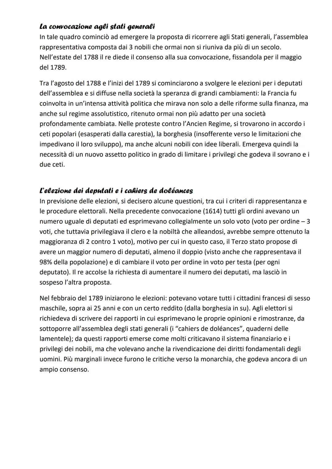 La Rivoluzione francese
LA CRISI DELL'ANTICO REGIME
La composizione della società francese
Nella Seconda metà del '700, la società francese 
