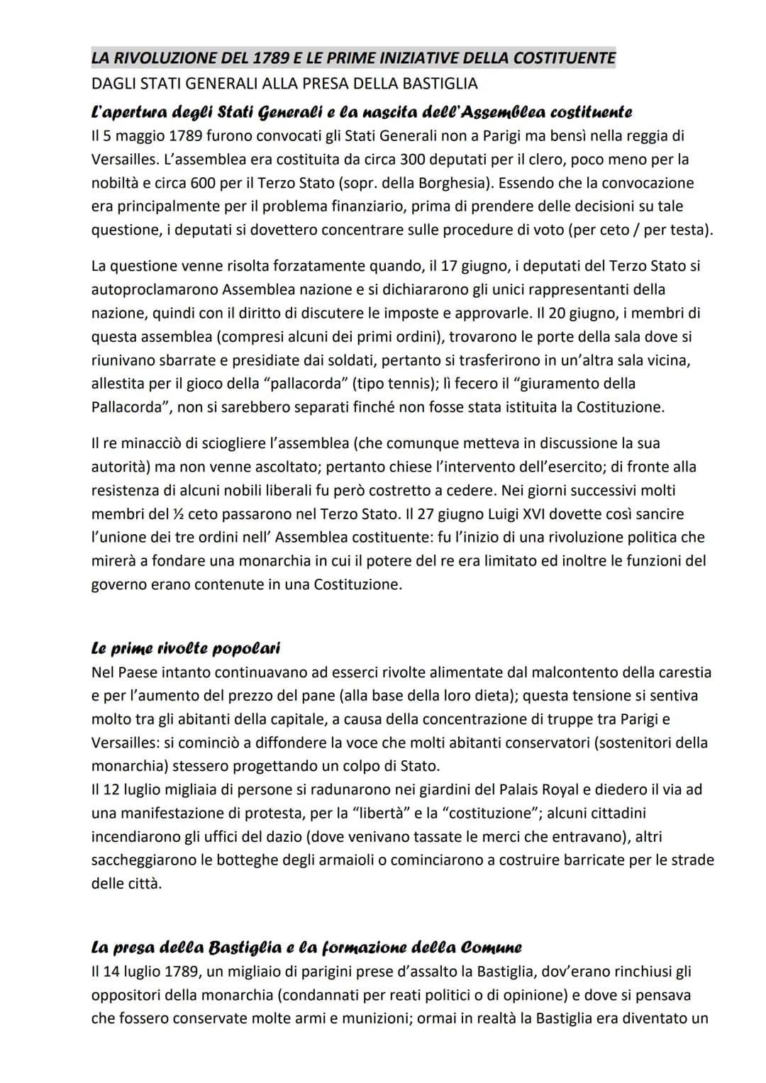 La Rivoluzione francese
LA CRISI DELL'ANTICO REGIME
La composizione della società francese
Nella Seconda metà del '700, la società francese 