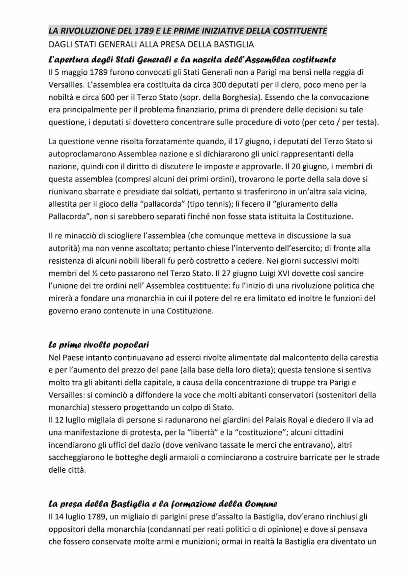 La Rivoluzione francese
LA CRISI DELL'ANTICO REGIME
La composizione della società francese
Nella Seconda metà del '700, la società francese 