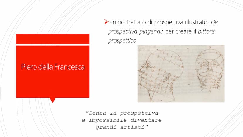 La Prospettiva
Costruzione abbreviata e
Prospettiva aerea Leon Battista Alberti
La costruzione abbreviata
▶Grande umanista, pittore e archit