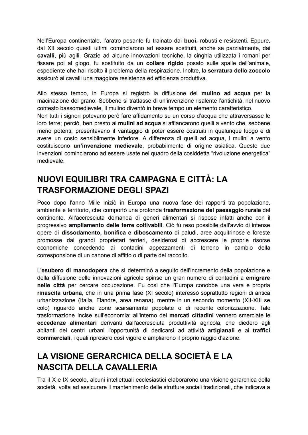 LA "RINASCITA" DELL'ANNO MILLE
Nel passaggio dall'Alto medioevo (V secolo) al Basso medioevo (XV secolo) si ha un
periodo che va dal X all'X
