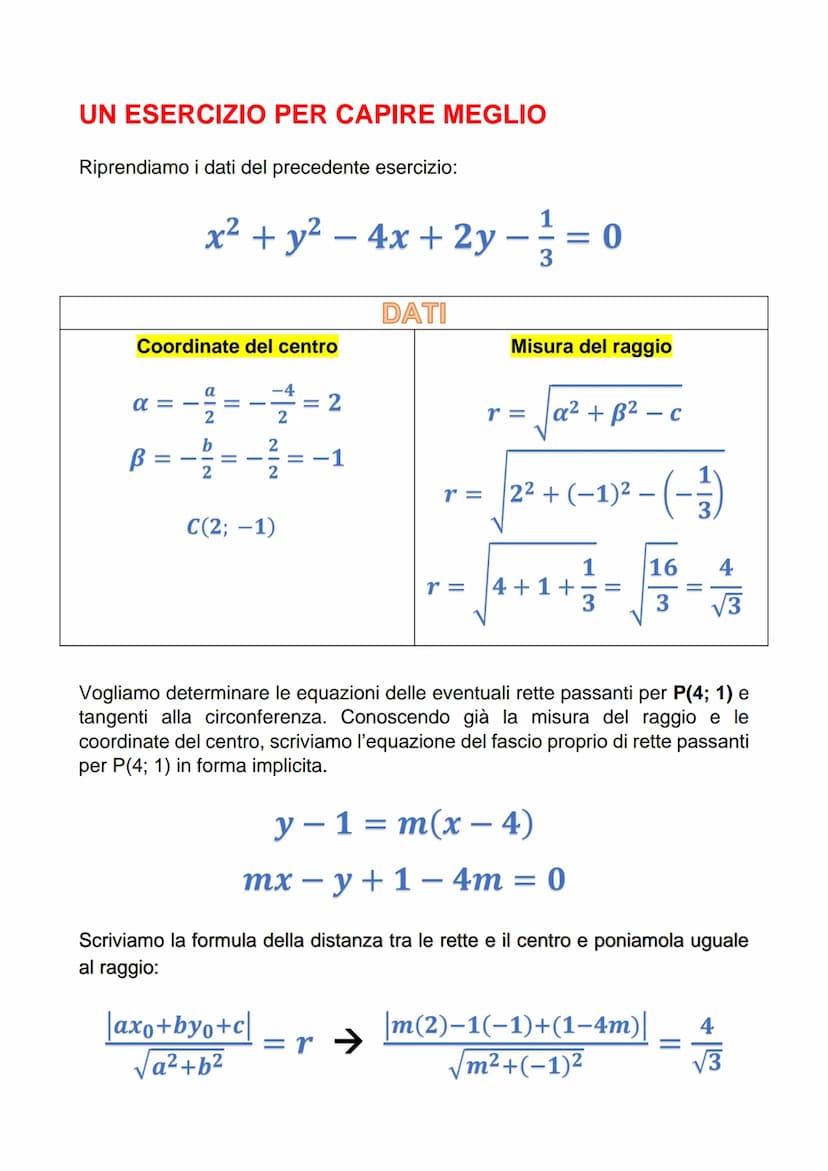 LA CIRCONFERENZA NEL PIANO
CARTESIANO
La circonferenza è il luogo geometrico dei punti equidistanti da un punto C
(centro). La distanza fra 