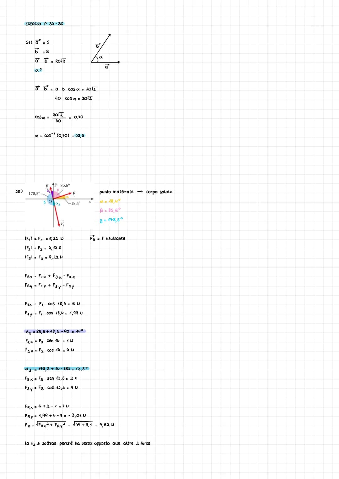 V
→ veltore
OPERAZIONI
CASI
- Solo modulo
ā
ā
b
a
6
alb
REGOLA DEL PARALLELOGRAHMA
ā
yo
J
ड'
b
ESERCIZIO
5
6
a (6)
b
15(2)
5:0
forze uguali 