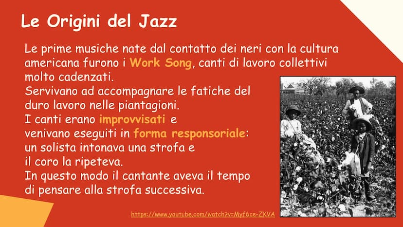 1...2...3...4...
II
JAZZ
doo Le Origini del Jazz
Il Jazz nasce negli Stati Uniti d'America tra la fine
dell'Ottocento e l'inizio del Novecen