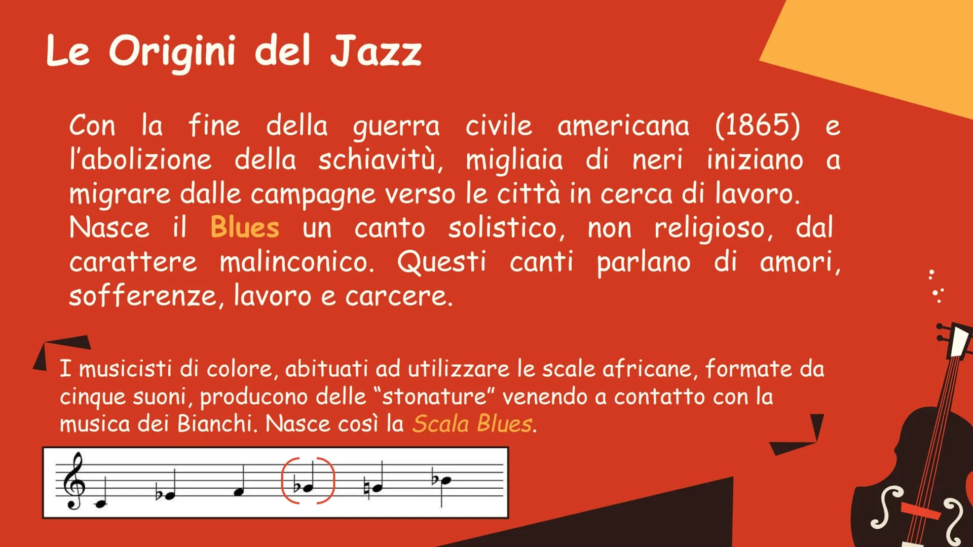 1...2...3...4...
II
JAZZ
doo Le Origini del Jazz
Il Jazz nasce negli Stati Uniti d'America tra la fine
dell'Ottocento e l'inizio del Novecen
