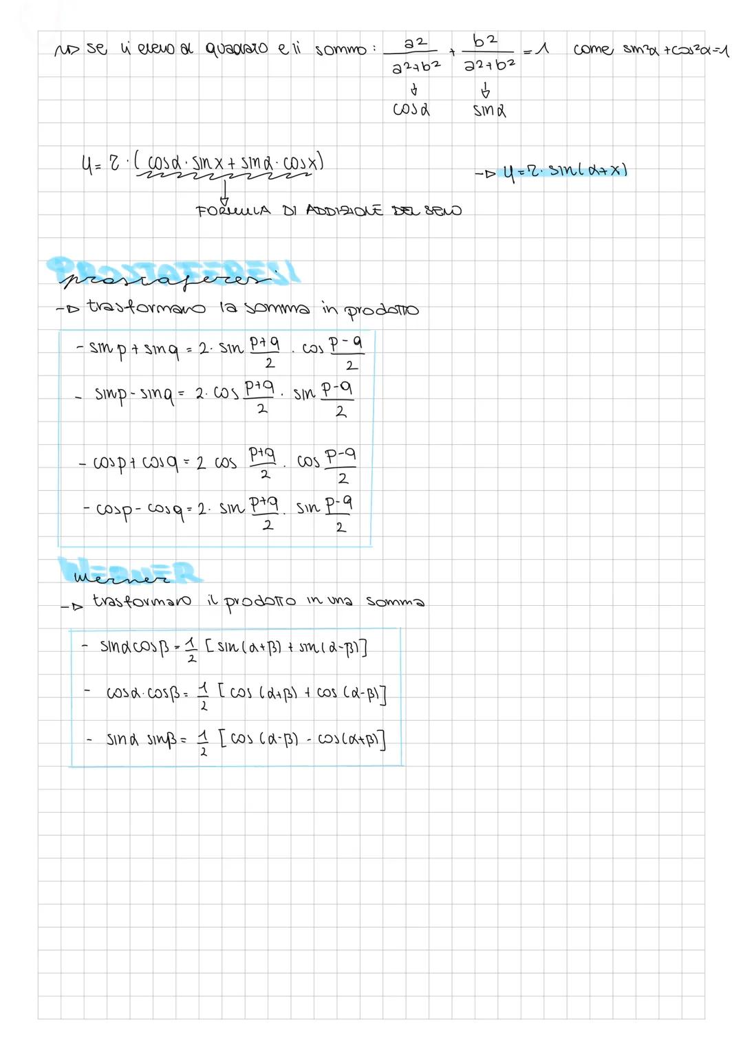 # dimosicacion formula

ADDIZIONE E SOTTRAZIONE

Ο

C


D

A (cosd; sina)

B (cos(d-B); sin/d-B))

C (cosß; sinß)

D (1,0)

AC²=BD2

(cosd-c
