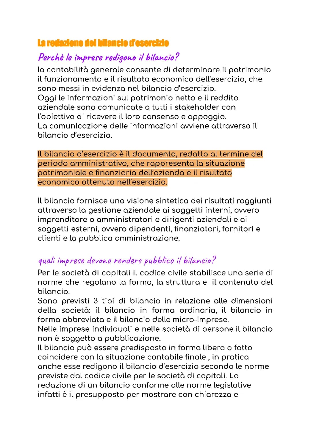 Il Bilancio d'Esercizio Spiegato in Modo Semplice: Esempi e Schema PDF per Bambini